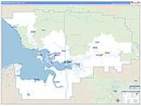 Northwest Arctic Borough (), Ak Carrier Route Wall Map